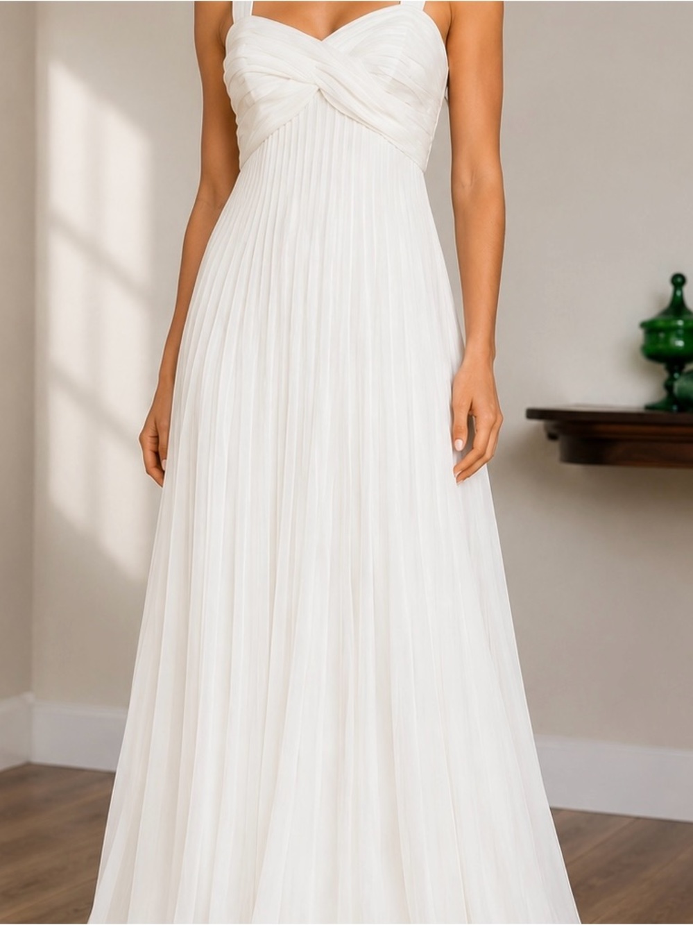 San Patrick (Pronovias Group) Chiffon Empire Waist Bridal Gown
